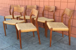 Set of six Moller 71 dinning chairs at midcenturysanjose.com
