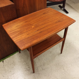 Grete Jalk teak side table at midcenturysanjose