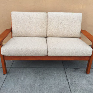 Copenhagen teak loveseat sofa midcenturysanjose.com