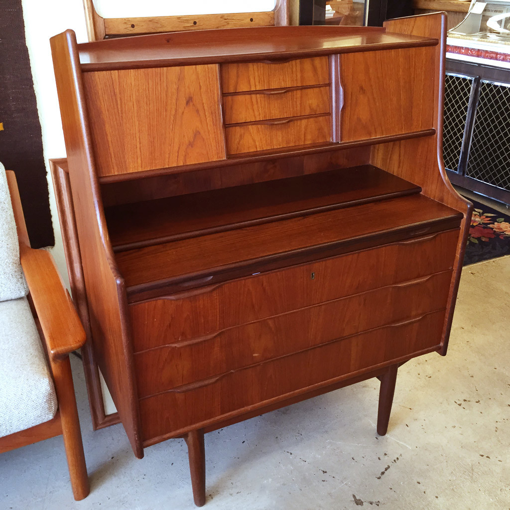 Teak Danish Secretary Desk