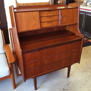 Teak Danish Secretary Desk
