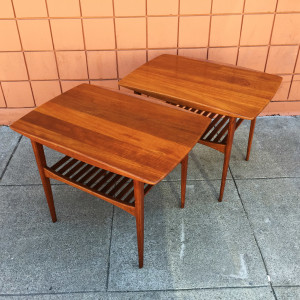 France & Daverkosen teak end tables
