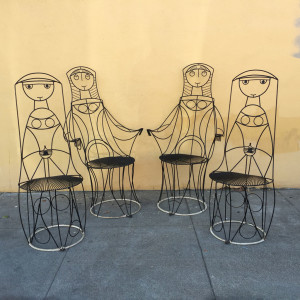 John Risley wire chairs