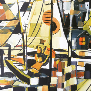 Abstract nautical Wharf Painting