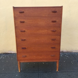 Danish Modern Teak Highboy Dresser