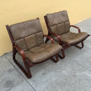 Scandinavian Bentwood Lounge Chairs