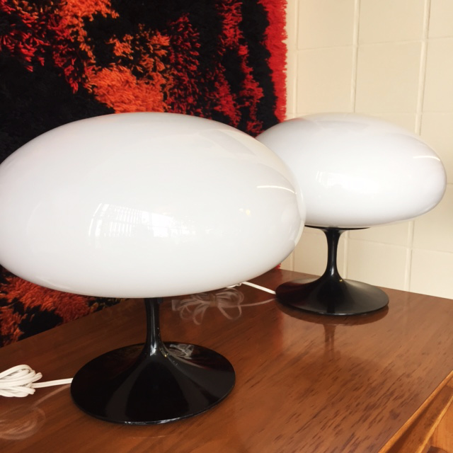 Pair of Bill Curry Stemlite Mushroom Table Lamps