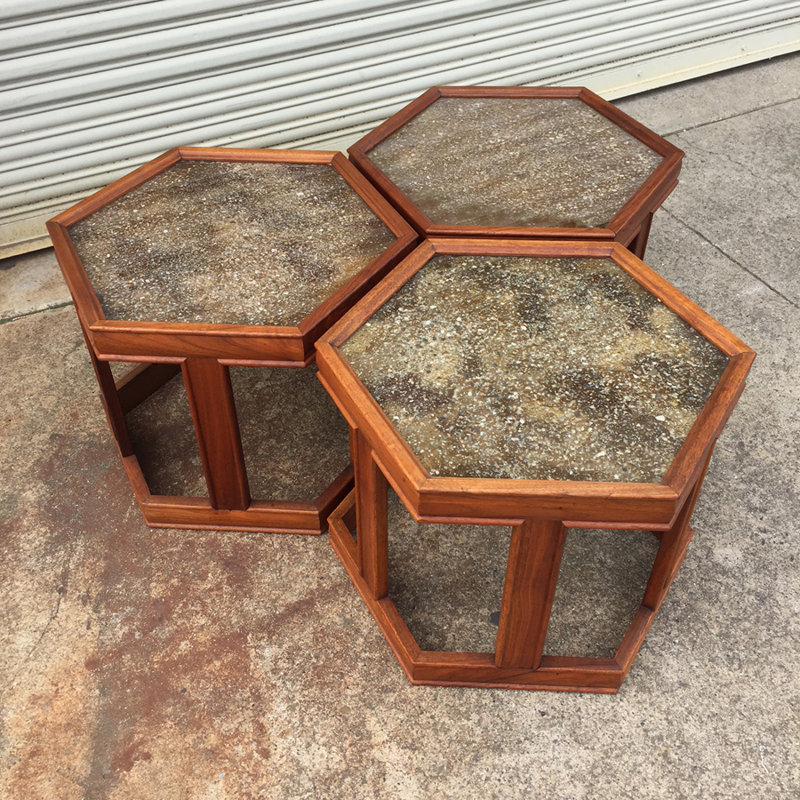 Brown Saltman Hexagon Tables