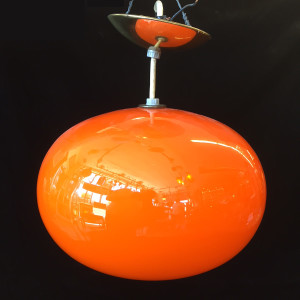 Swedish Cased Glass Pendant Lamp