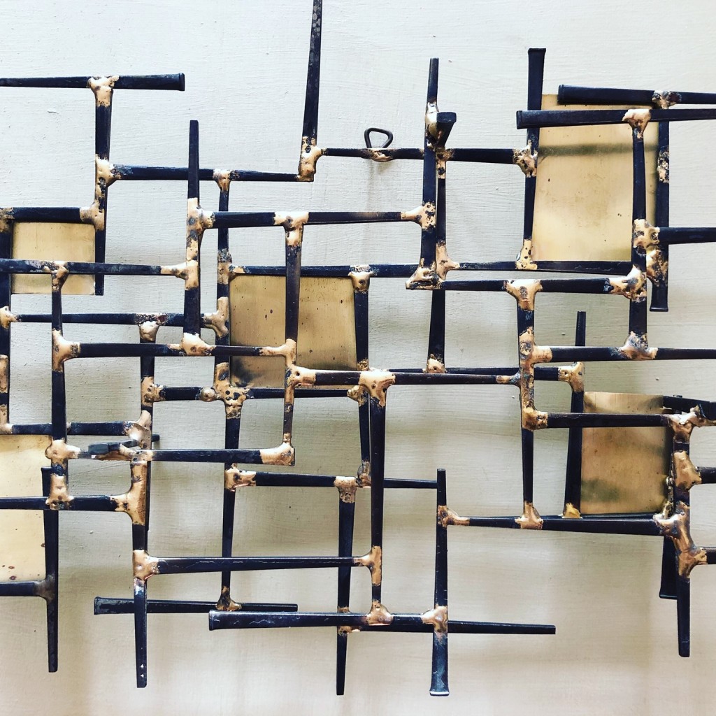 Brutalist Horseshoe Nail Art Sculpture