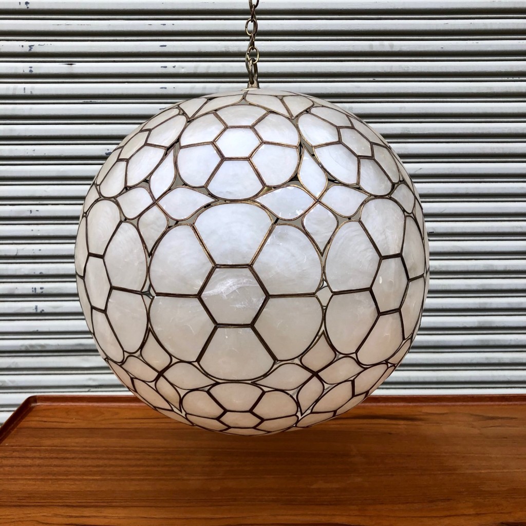 Capiz Shell Globe Pendant Light