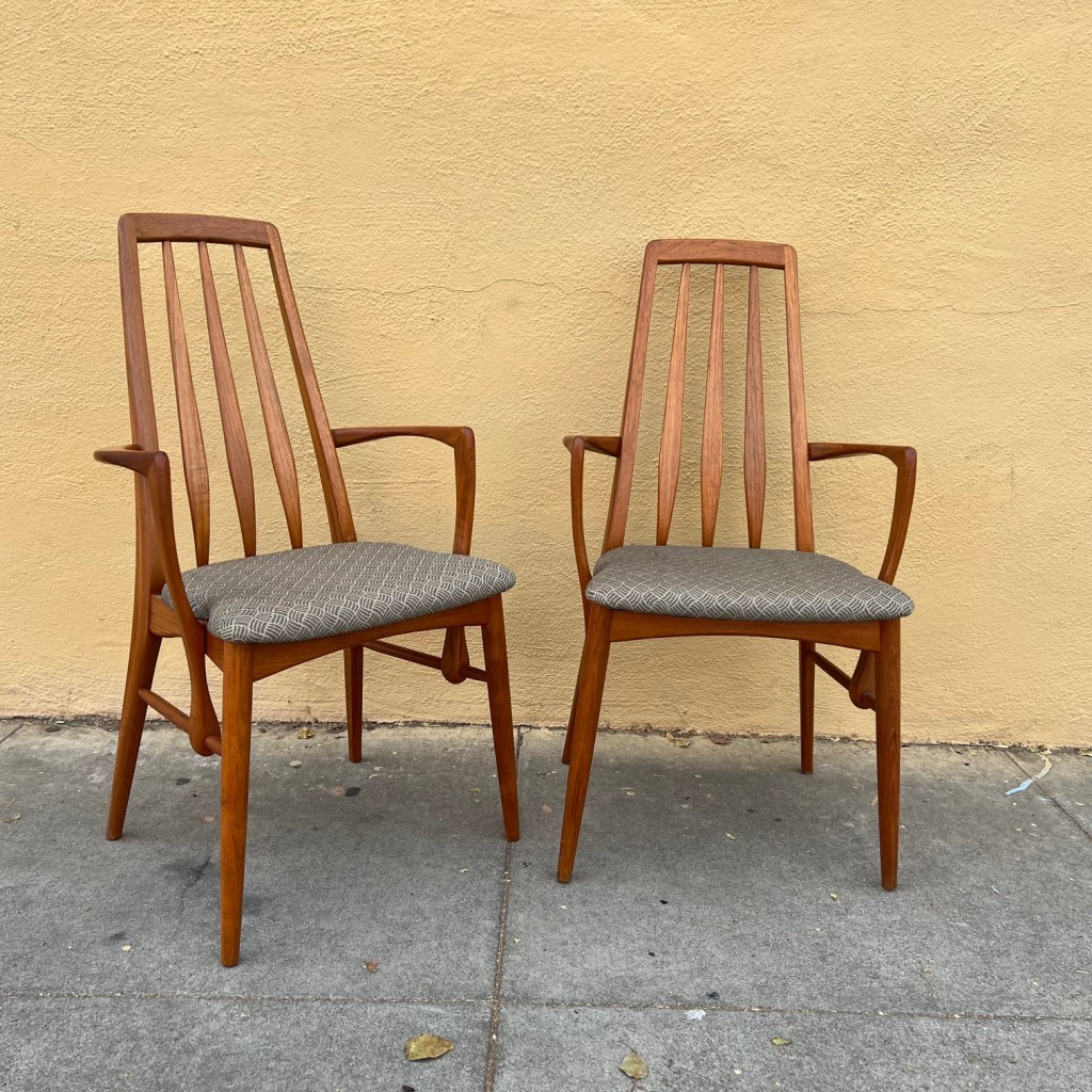 Pair of Teak Eva Arm Chairs